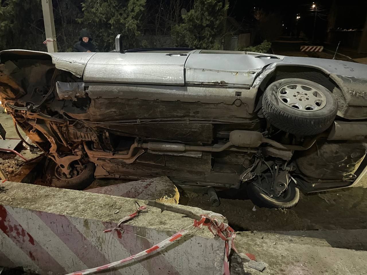 В Измаиле ночью произошло безумное ДТП - водитель чудом выжил