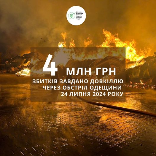 Збитки після ворожої атаки по портовій інфраструктурі Дунаю сягають майже чотирьох мільйонів гривень