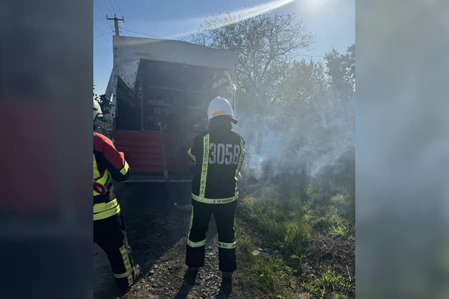 В Ізмаїльському районі військовослужбовці гасили пожежу