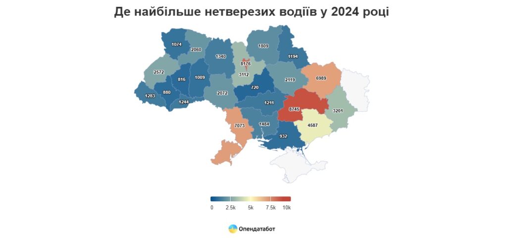 Одещина увійшла до трійки антилідерів за кількістю "п'яних" ДТП