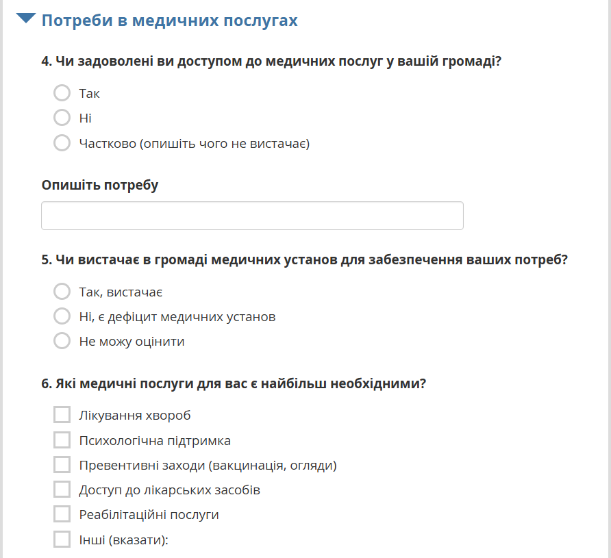 Ізмаїльська районна організація "Українського Червоного Хреста" проводить опитування