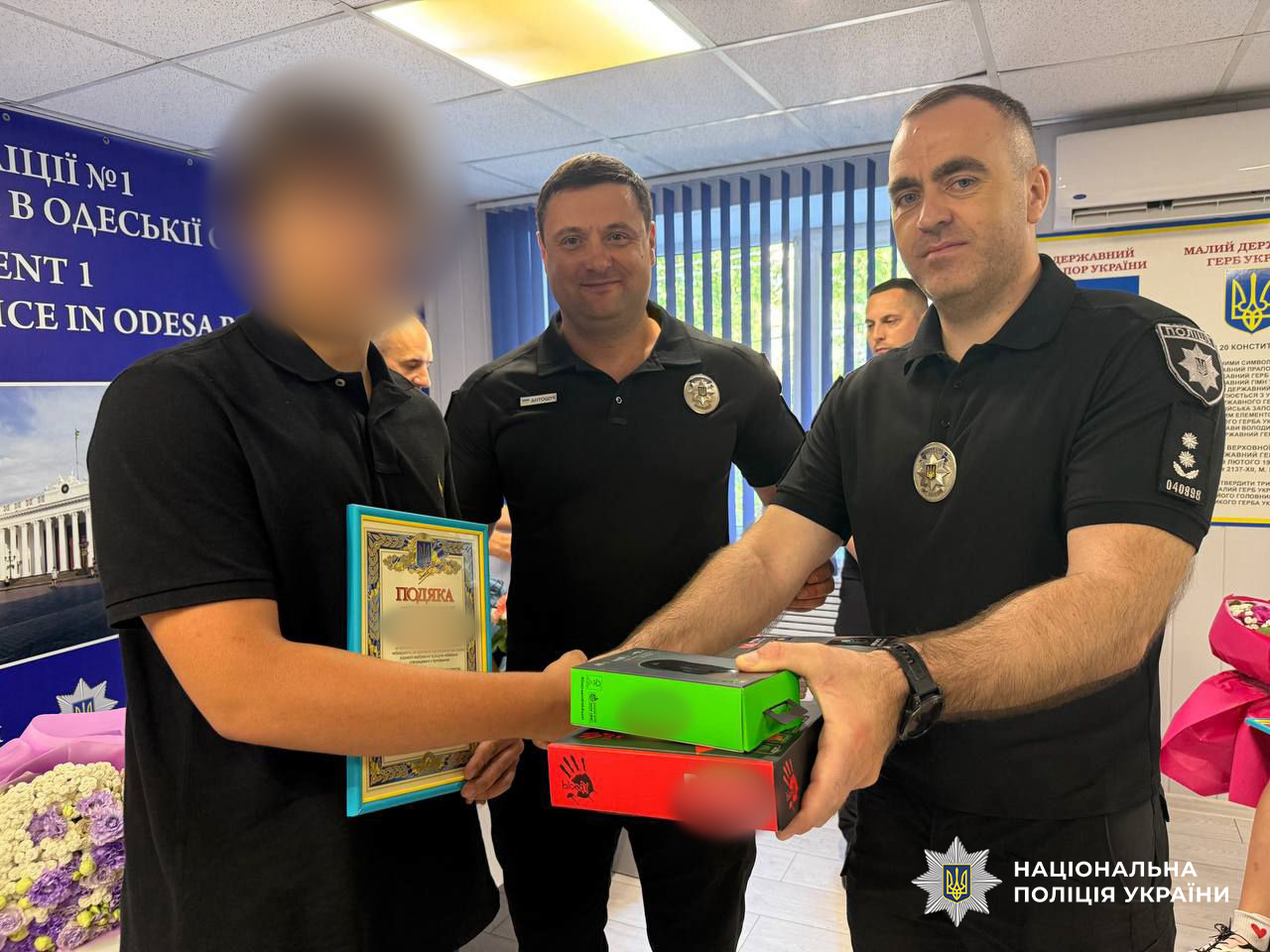 Поліцейські відзначили підлітків Одещини, які не піддалися на вербування спецслужб рф
