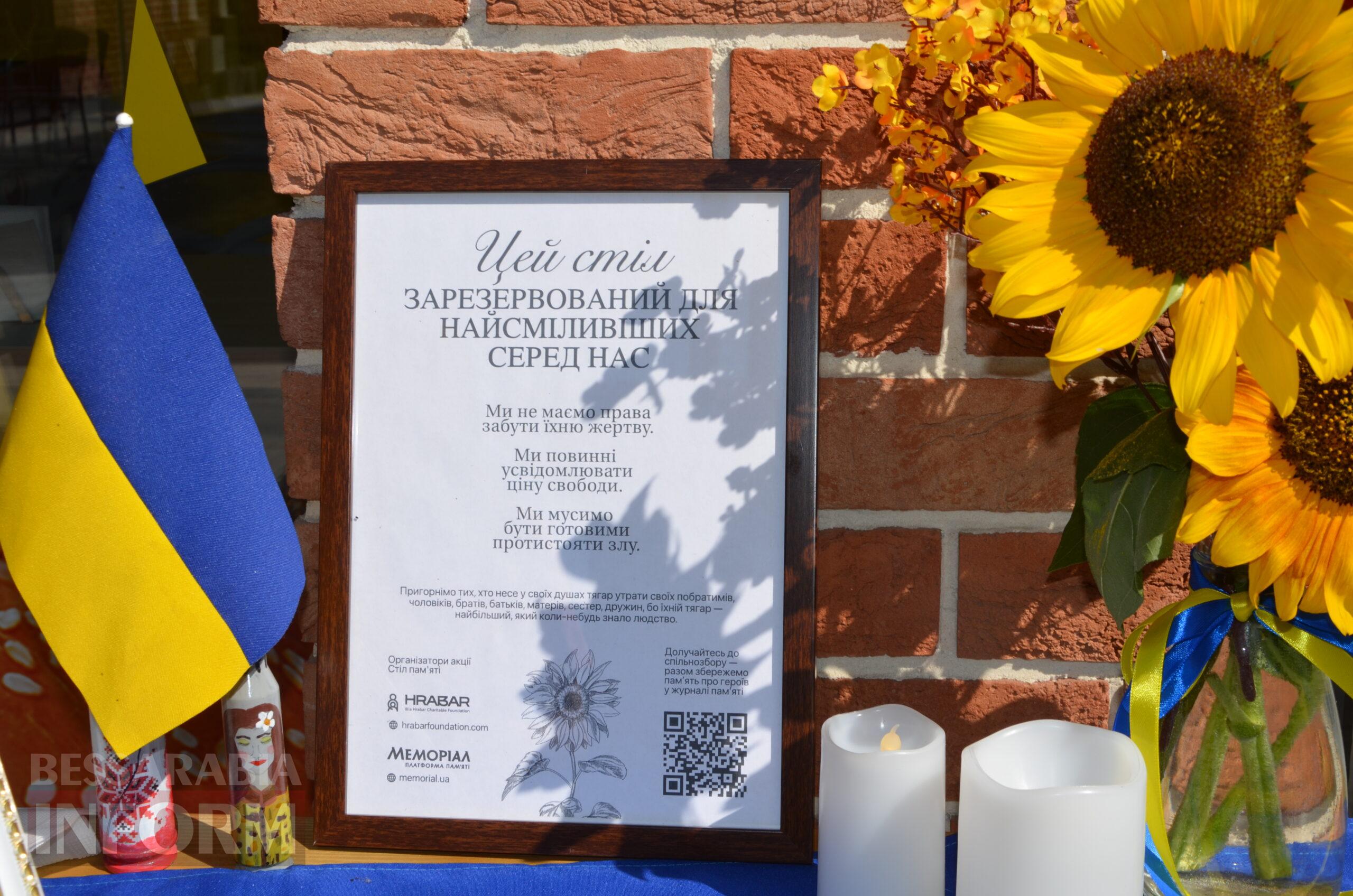 На підтримку всеукраїнської акції ізмаїльці мали змогу випити останню каву зі своїми загиблими Героями