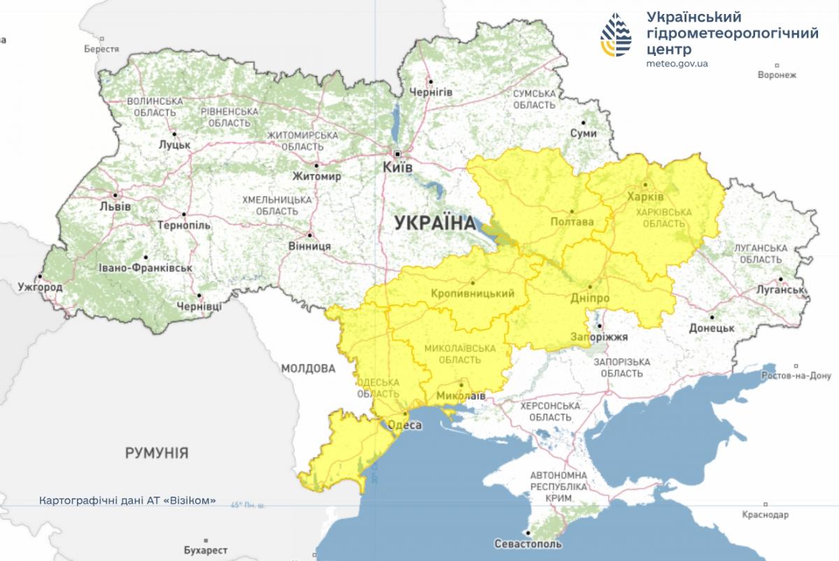 В Одеській області оголошено штормове попередження