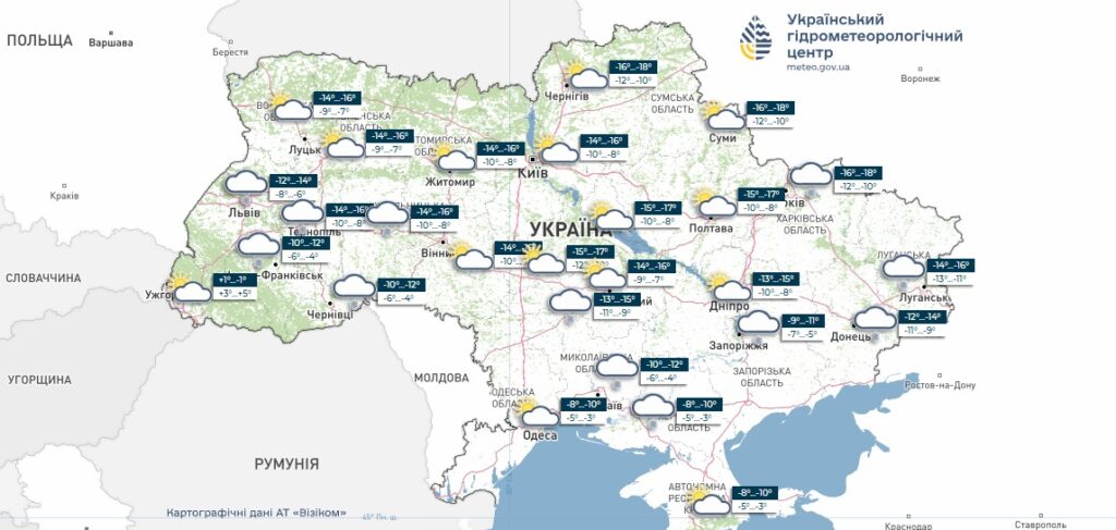 Завтра Одещину накриє нова хвиля морозів