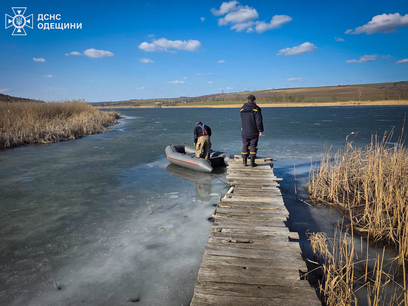 Рятувальники Одещини визволили собаку з крижаної пастки
