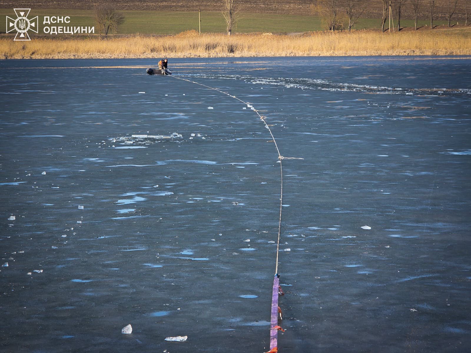 Рятувальники Одещини визволили собаку з крижаної пастки