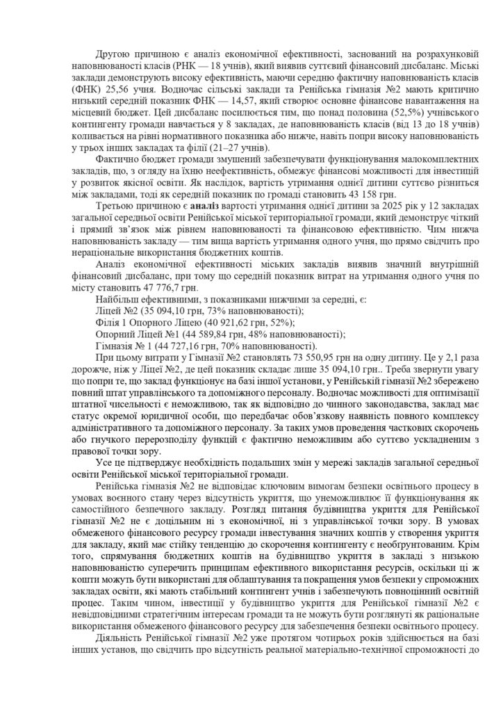 Трансформація освіти в Рені: чому ліквідація гімназії №2 стала неминучою