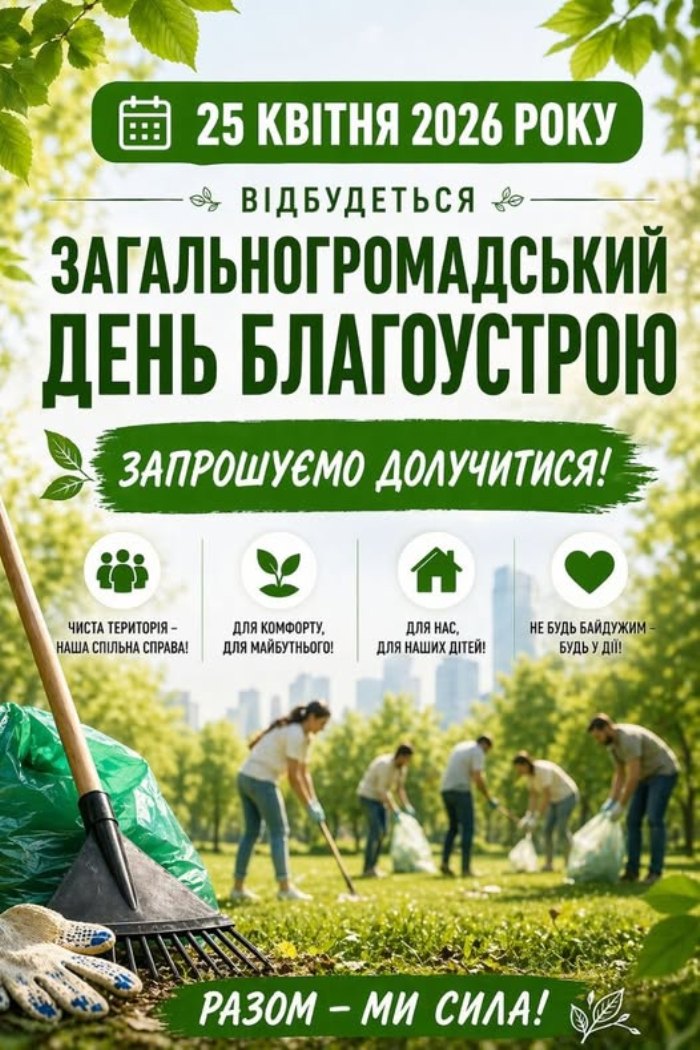 У Кілії запрошують приєднатися до загальногромадського Дня благоустрою