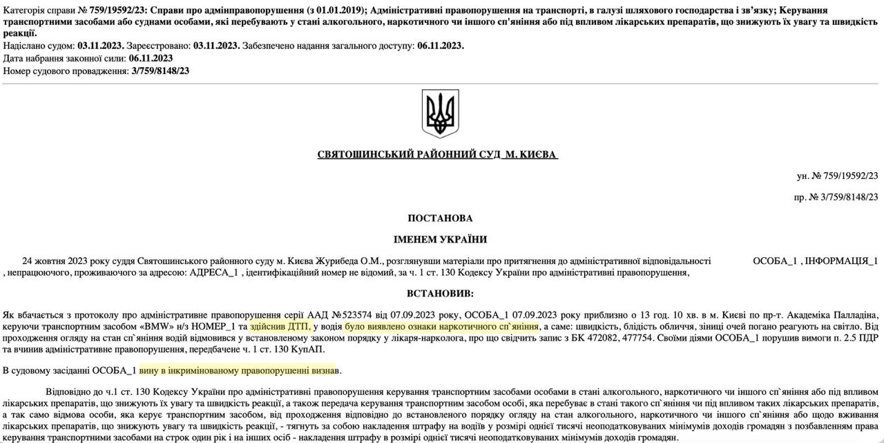 Хто замовив голову Кілійської громади: керівника компанії ТОВ «Кілійська ВЕС» притягали до відповідальності за ДТП у стані наркотичного спʼяніння