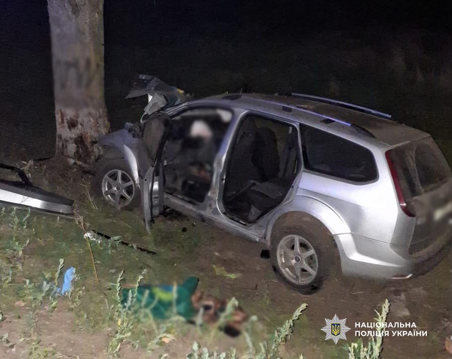 У Білгород-Дністровському районі автомобіль врізався у придорожнє дерево: загинули двоє людей. Оновлено