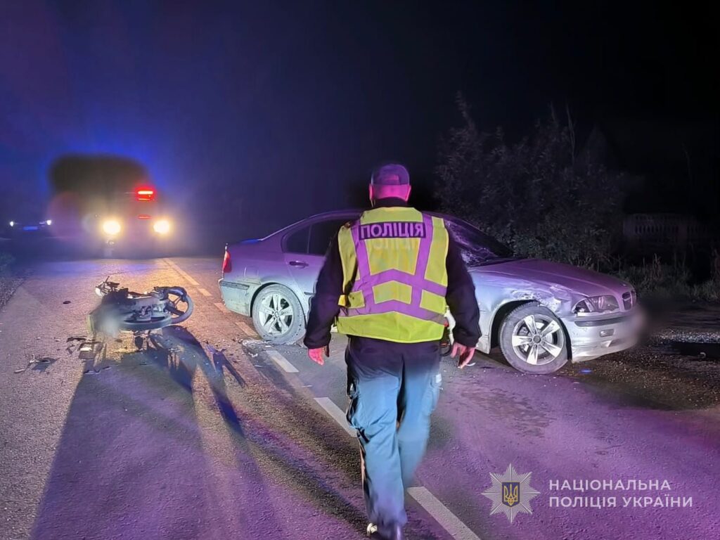На Одещині 16-річний мотоцикліст опинився в лікарні після зіткнення з авто